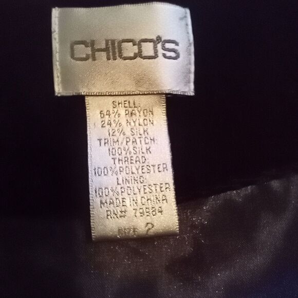 Chicos 2 Colorful Textured Velvet Bolero Crop Jacket Bofo Art to Wear Whimsy - Picture 3 of 10